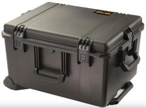 DESCRIPTION: (1) TRAVEL CASE BRAND/MODEL: PELICAN/IM2750 INFORMATION: BLACK/TWO-PADLOCKABLE HASPS RETAIL$: 412.13 SIZE: 24.6" X 19.7" X 14.4" QTY: 1