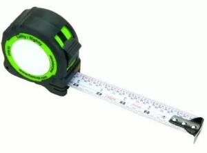 DESCRIPTION: (3) MEASURING TAPE BRAND/MODEL: FASTCAP/PSSR16 INFORMATION: GREEN/LEFTY & RIGHTY RETAIL$: 11.74 EACH SIZE: 16' QTY: 3