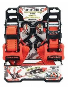 DESCRIPTION: (2) PACKS OF (2) TIE DOWN STRAP BRAND/MODEL: ERICKSON/31423 INFORMATION: LOAM LIMIT: 660 LB/RATCHET/BREAKING STRENGTH: 2,000 LBS RETAIL$: