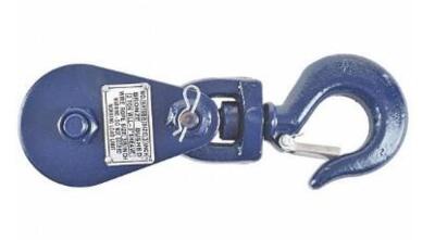 DESCRIPTION: (2) SNATCH BLOCK BRAND/MODEL: B/A PRODUCTS/6I-2T3 INFORMATION: BLUE/WORKING LOAD LIMIT: 4,000 LB RETAIL$: 103.50 EACH SIZE: 3"SHEAVE DIA