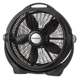 DESCRIPTION: (1) WIND MACHINE FLOOR FAN BRAND/MODEL: LASKO/A20302 INFORMATION: BLACK/3-SPEEDS RETAIL$: 35.86 SIZE: 20"FAN DIA QTY: 1