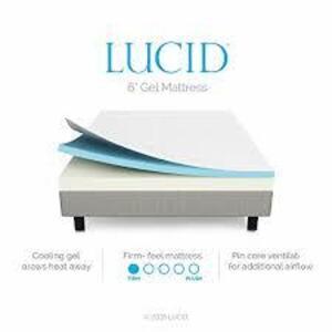 DESCRIPTION: (1) MEMORY FOAM MATTRESS BRAND/MODEL: LUCID #LU06TT45MF RETAIL$: $80.00 SIZE: TWIN 6 IN QTY: 1