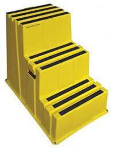 DESCRIPTION: (1) PLASTIC BOX STEP BRAND/MODEL: GRAINGER #44ZJ63 INFORMATION: YELLOW RETAIL$: $195.30 SIZE: 28 3/4 HEIGHT 500 LB CAP QTY: 1