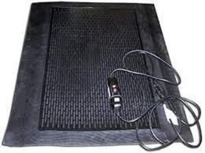 DESCRIPTION: (1) PORTABLE ELECTRIC HEATED FLOOR MAT BRAND/MODEL: COZY PRODUCTS #35WX79 INFORMATION: BLACK RETAIL$: $155.82 SIZE: 35X33 QTY: 1