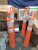 DESCRIPTION: (4) DELINEATOR POST BRAND/MODEL: GRAINGER #489J20 INFORMATION: ORANGE RETAIL$: $15.28 EA SIZE: 43X2 QTY: 4 - 2