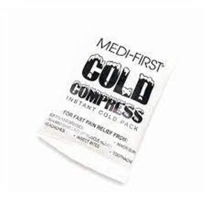 DESCRIPTION: (6) INSTANT COLD PACK BRAND/MODEL: MEDIQUE MEDI FIRST RETAIL$: $2.00 EA SIZE: 4X6 QTY: 6