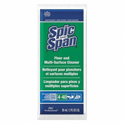 DESCRIPTION: (10) FLOOR CLEANER PACKET CONCENTRATE BRAND/MODEL: SPIC AND SPAN #2NDT3 INFORMATION: GREEN SIZE: 3 OZ QTY: 10