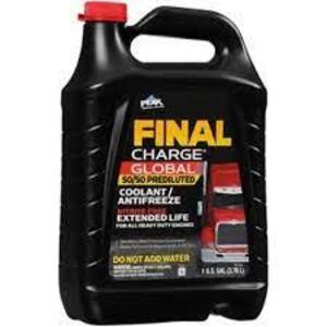 DESCRIPTION: (1) EXTENDED LIFE 50/50 ANTIFREEZE BRAND/MODEL: PEAK FINAL CHARGE #FXAV53 RETAIL$: $20.00 SIZE: 1 GALLON QTY: 1