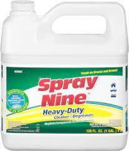 DESCRIPTION: (2) CLEANER AND DISINFECTANT BRAND/MODEL: SPRAY NINE #36P446 INFORMATION: CITRUS FRAGRANCE RETAIL$: $40.00 TOAL SIZE: 1 GALLON QTY: 2