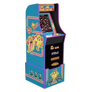 DESCRIPTION: MS. PAC-MAN WITH ARCADE RISER BRAND/MODEL: ARCADE1UP INFORMATION: 4 GAMES IN 1 RETAIL$: $399.98 QTY: 1