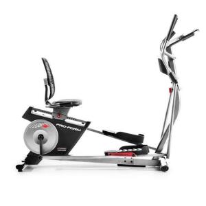 DESCRIPTION: HYBRID TRAINER XT RECUMBENT BIKE AND ELLIPTICAL TRAINER WITH 15" STRIDE BRAND/MODEL: PROFORM INFORMATION: IFIT BLUETOOTH ENABLED RETAIL$: