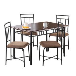 DESCRIPTION: ROOSEVELT 5PC WOOD & METAL DINING SET BRAND/MODEL: DOREL LIVING RETAIL$: $225.00 SIZE: 46"X32" QTY: 1