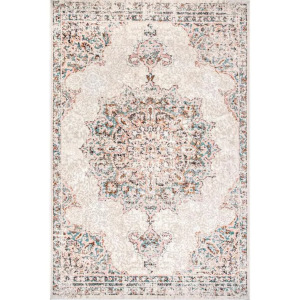 DESCRIPTION: LILIANA BEIGE INDOOR MEDALLION AREA RUG BRAND/MODEL: NULOOM RETAIL$: $537.75 SIZE: 12'X15' QTY: 1