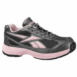 DESCRIPTION: WOMENS STEEL TOE ATHLETIC SHOE BRAND/MODEL: REEBOK RETAIL$: $114.99 SIZE: 10 QTY: 1