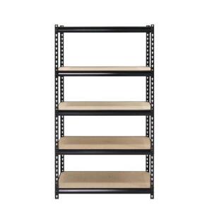 DESCRIPTION: 5-TIER STEEL SHELVING UNIT BRAND/MODEL: MUSCLE RACK RETAIL$: $64.80 SIZE: 30"X60"X12" QTY: 1