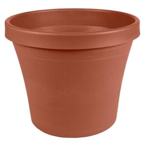 DESCRIPTION: (3) ROUND TERRA COTTA PLASTIC PLANT POT BRAND/MODEL: BLOEM RETAIL$: $40.84 EACH SIZE: 24" QTY: 3