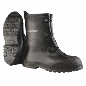 DESCRIPTION: MENS MID-CALF PVC OUTSOLE OVERBOOTS BRAND/MODEL: DUNLOP RETAIL$: $28.21 SIZE: SIZE 8-9 QTY: 1