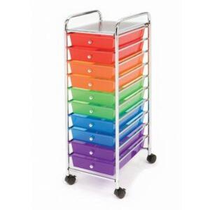 DESCRIPTION: 10-DRAWER MULTI-COLOR CART BRAND/MODEL: SEVILLE CLASSICS RETAIL$: $35.00 QTY: 1