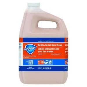 DESCRIPTION: (2) 1 GALLON JUGS OF ANTIBACTERIAL LIQUID HAND SOAP BRAND/MODEL: SAFEGUARD RETAIL$: $39.90 QTY: 2