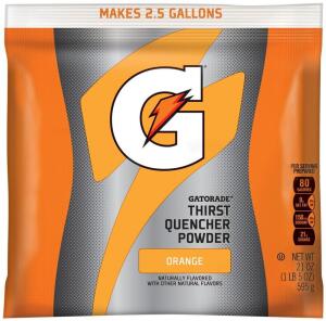 DESCRIPTION: (4) 21 OZ. THIRST QUENCHER POWDER - ORANGE FLAVOR BRAND/MODEL: GATORADE INFORMATION: MAKES 2.5 GALLONS RETAIL$: $4.06 EACH QTY: 4