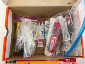 (1) BOX OF ASSORTED FROSTINGS AND ICING TUBES