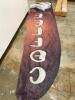 " COFFEE" FABRIC ADVERTISING YARD FEATHER SIGN. " NEW IN THE BOX "