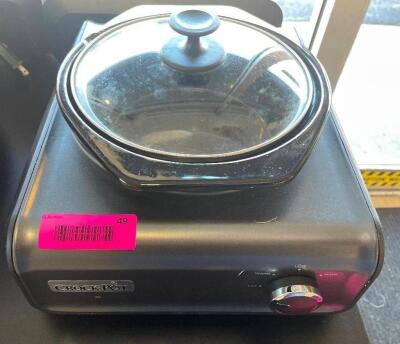 CROCK POT SCCPMD2-CH CONNECTABLE COOKER W/ GLASS LID.