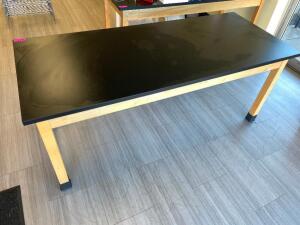 72" X 30" SCIENCE LAB TABLE. W/ OAK LEGS