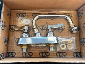 T AND B BRASS AND BRONZE WORKBOARD FAUCET W/ SIDE SPRAY