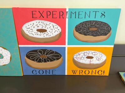 48" X 36" CANVAS PAINTING - DONUTS EXPERIMENTS