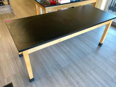 72" X 30" SCIENCE LAB TABLE. W/ OAK LEGS