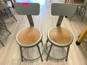 (4) METAL SCIENCE CHAIR HEIGHT STOOLS