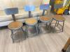 (7) METAL SCIENCE CHAIR HEIGHT STOOLS - 2