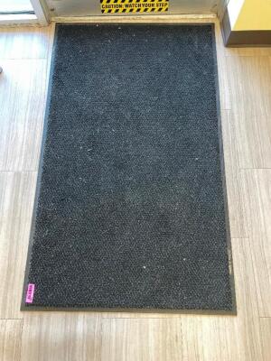 (2) BLACK TRAFFIC MATS.