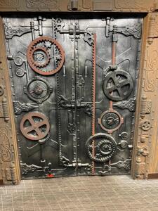 (3) SETS OF STEAM PUNK THEME DOUBLE DOORS W/ FRAMES