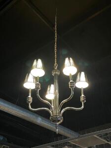 (3) FIVE GROUP CHANDELIER PENDANT LIGHT FIXTURES